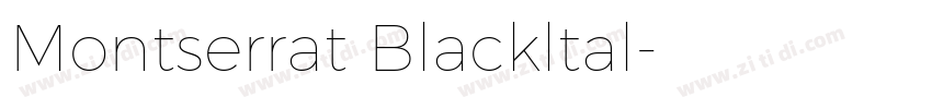 Montserrat Blackltal字体转换